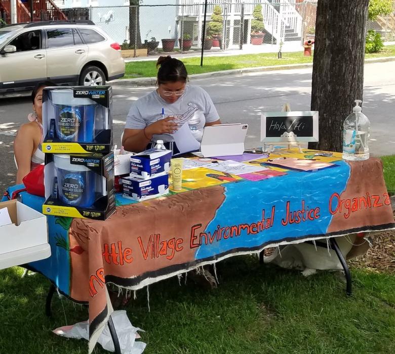 Tabling at LVEJO water justice fair